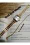 Gold Cord Square Model Silver Dial Women's Wristwatch - 3