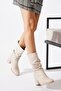 Dares bellows women's high heel boots skin color - 4