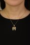 Non-Tarnishing Steel Zircon Stone Angel Wing Necklace – Stylish & Meaningful Design
