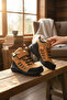 Boy's Woolen Yellow Black Daily Boots