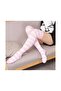 Light Pink Striped Knee Socks over White