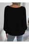 Women's Boat Neck Hair Knit Patterned Button Detailed Black Knitwear Sweater - 4