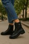 Ysalaema Women's Lace-Up Zippered Casual Boots 001202 Skin - 6