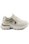 Women's Beige Low-Top Sneakers - Lightweight & Trendy Design for Everyday Wear