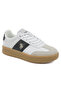 Men's White Low-Top Sneakers - Stripped Design for that Trendy Look - 3