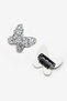 Silver Glittery Butterfly Figured 2-Piece Hairless Baby Hair Clip