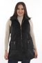 Trend42Plus Plus Size Black Fur Vest with Zipper and Pocket Detail