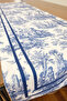 40X140 cm French Country Pattern Runner Stain Resistant Printed Thai Feather Fabric Tablecloth Decorative - 6