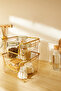 2 Pieces Gold Color Metal Basket Set 33X27X20 - 5
