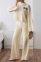 Women's Bow Detailed Stand Collar Knitwear Set