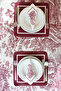 14 Piece French Country Pattern Tablecloth Set Cocktail Napkin Placemat Set Dowry Case Gift