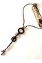 Bohemian Authentic Wood & Metal Ring Necklace Special Style - 3