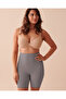 Porfy Model 3 Zone Effective Laser Cut Biker Leggings Long Corset Gray Color - 3