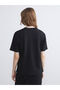 Crew Neck Printed Oversize Women's T-Shirt - 4