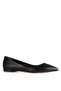 Black Pointed Toe Ballerina Shoes - 6