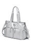 Barcelona Large Shopper Multi-Pocket Long Strap Women's Shoulder Bag1927 Platinum - 2