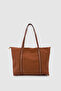 Velie Parachute Fabric Striped Shopper Bag Brown - 2