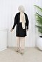 Patterned Long Mercerized Cardigan N3193 Black - 4