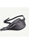 Men's Genuine Leather Cross Shoulder and Waist Bag-E0B003X-Black Leather - 2