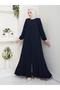 Medina Silk Mevlana Ferace Suitable for Umreye (Dark Blue) - 5