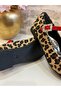Leopard Feather Shiny Stone Ballerinas - 6