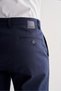 Navy Blue Side Pocket Straight Leg Cotton Comfort Fit Chino Casual Trousers 1003255167 - 5