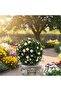 Artificial Bougainvillea & Daisy Topiary Ball – Lifelike UV-Protected Floral Accent – 28 cm - 3