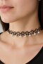 Pearl Beaded Black Rubber Model Necklace for Women - 2