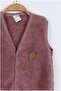 Baby Plush Vest with Teddy Bear Emblem on the Front with Velcro Fasteners - 2
