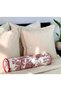 Bordo French Country Linen Bolster Pillow. Cylinder Roller Ic-Filled Zippered Pillow