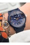 Orange-Navy Blue Silicone Cord with Numbers, Suitable for Pool Sea Use 10 Atm Women's Wristwatch - 3