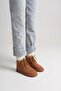 Women's Boots Tan Color Suede – Wool Inside, Thin Sole, Lace-Up, Warm - 6