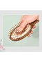 Natural Wooden Toothed Sandalwood Oval Hair Lightening Brush Air Cushion Medium Size Hair Brush Af-109 - 3
