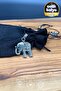 Adjustable Unisex Design Steel Elephant Necklace with Hematite Natural Stone