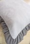 Ruffled Gray Throw Pillow Cover Decorative Bohemian Soft Sofa Back Cushion Gift Christmas 45X45 - 5