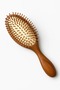 Natural Wooden Toothed Sandalwood Oval Hair Lightening Brush Air Cushion Medium Size Hair Brush Af-109
