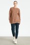 Closed Patterned Knitwear Tunic Camel