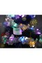 Christmas tinsel with LED, Silver, round sequin pattern, 2 m x 5 cm, PVC, String, Artificial, - 3