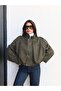 Suede Bomber Jacket with Epaulettes - 2