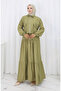 Double Suit with Elastic Sleeves and Zipper 0129-20 Henna Green - 3