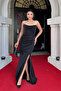 Glitter Fabric Detachable Collar Evening Dress - Black - 2
