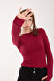 Women's Long Sleeve Fingerless Basic Bodysuit – Black, White, Burgundy, Navy Blue, Grey – S m L XL - 6