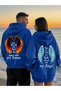 Dear Couple Combination Angel and Demon Wing Printed Special Design Hooded Sweatshirt 2-Piece Set