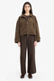 Waterproof Regular Fit Cotton Zippered Brown Women's Coat E8692Ax/Bn530 - 5