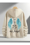 Dear Couple Combination Angel and Demon Wing Printed Special Design Hooded Sweatshirt 2-Piece Set - 2