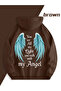 Dear Couple Combination Angel and Demon Wing Printed Special Design Hooded Sweatshirt 2-Piece Set - 2