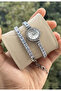Special Series Wrist-Wrapped Zircon Baguette Stone Elegant Minimal Case Women's Wristwatch - 2