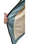 Boy's Vintage Letter Print Detachable Hood Plush Lined Front Zipper Pocket Water Green Thin Coat - 4