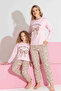 Mother Daughter Matching Leopard Print Long Sleeve Cotton Pajamas Set (Sold Separately) - 2