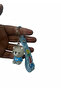 3D Silicone Blue Teddy Bear Figured Keychain with'Love' T-Shirt, Bag Ornament - 3